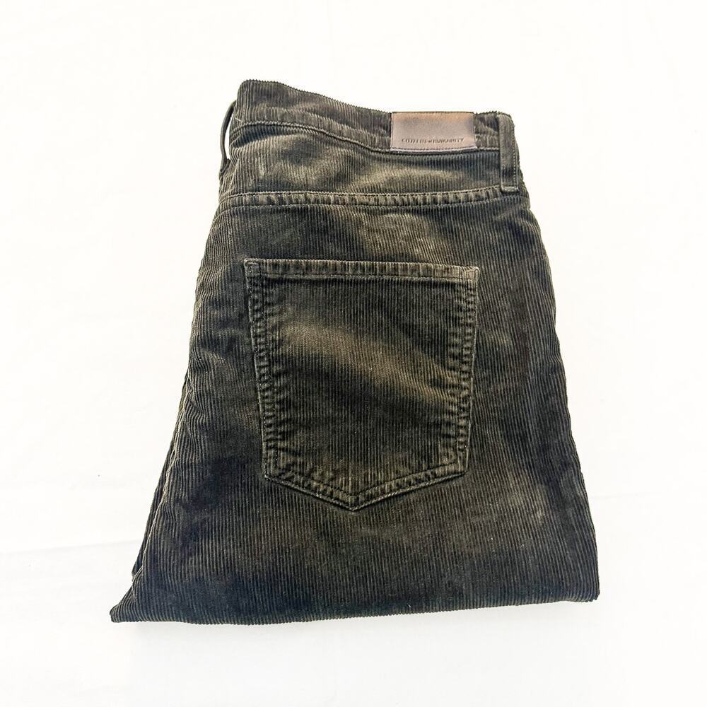 Citizens of Humanity Jolene Button Fly Olive Denim Jeans Corduroy Size 31